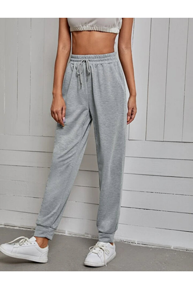 Kadın Regular Fit İnce Eşofman Altı SPR24EAK81 - 2