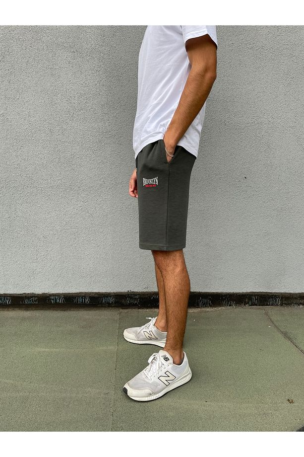 Süperlife Erkek Regular Fit Nakışlı Brooklyn Şort Spr21y57 - 5
