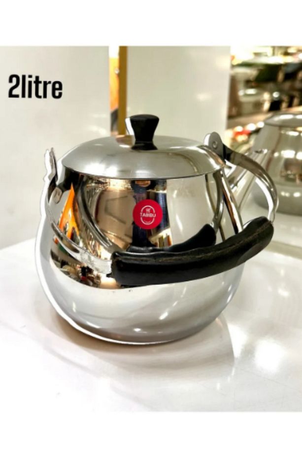 Çelik Çaydanlık Üstten Kulplu Kamp Soba Çaydanlığı 2 Litre - 1