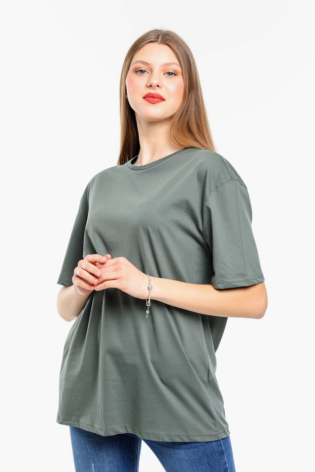 Süperlife Women's Crew Neck Oversize Fit T-Shirt Spr21Yk30