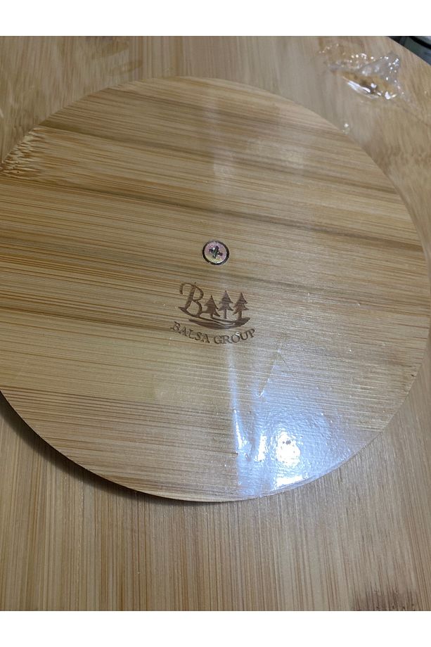 Bambu 360 Derece Döner Sunumluk Pizza Tabağı Kahvaltı Tabağı Lahmacun Tabagı Peynir Tabağı 34 Cm - 8