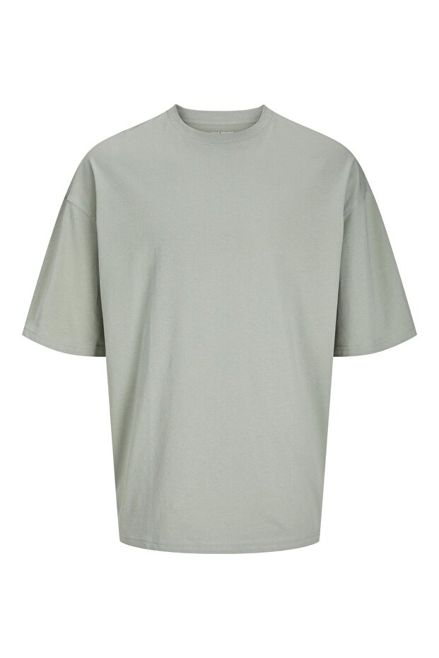 تي شيرت سادة برقبة دائرية وكبير الحجم - 2