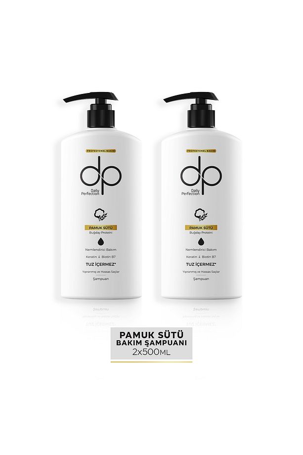 Daily Perfection Şampuan Pamuk Sütü 500 ml X 2 Adet - 1