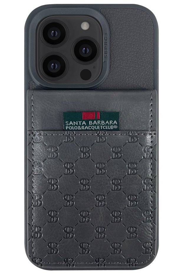 iPhone 14 Pro Compatible Cover with Business Card - Gray