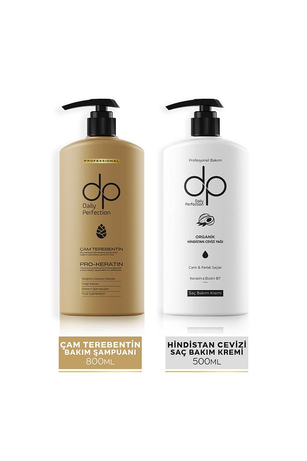 Daıly Perfection1 Adet Çam Terebentin Şampuan(800 ML) 1 Adet Saçkremihindistan Cevizi (500 ML) - 1