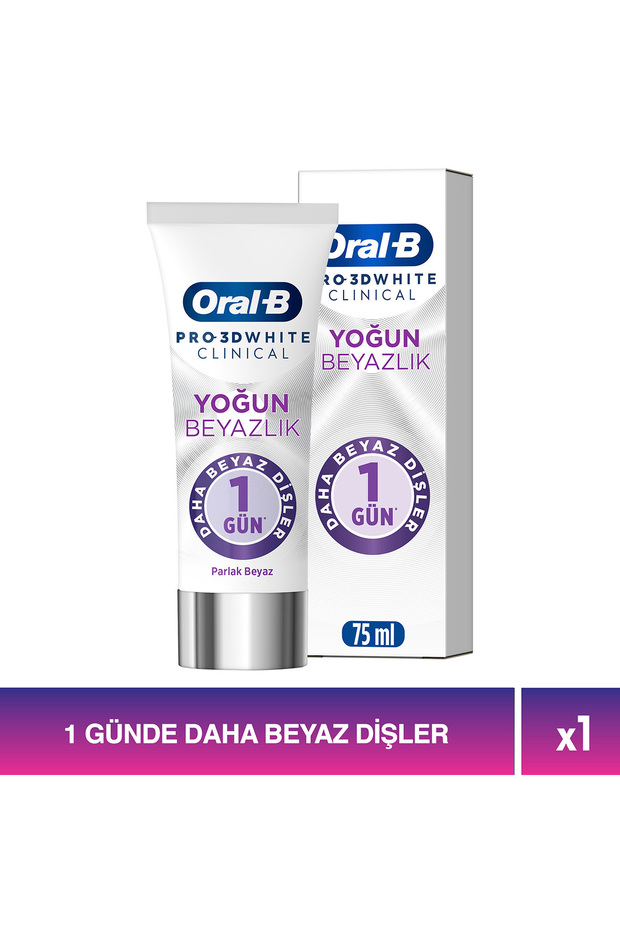Pro 3D White Clinical Yoğun Beyazlık Parlak Beyaz Diş Macunu 75 ml - 1