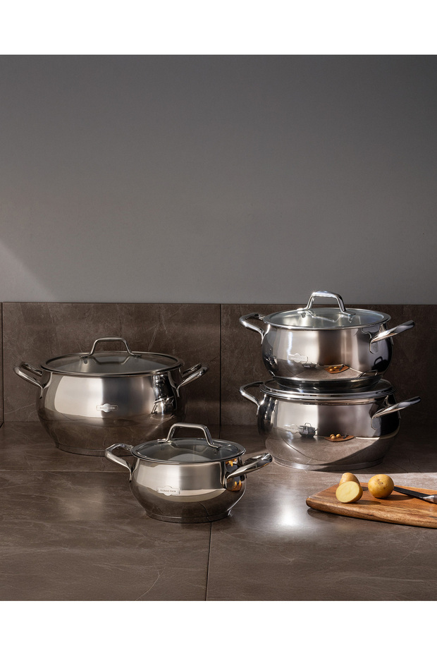 Vera 8 Parça Tencere Seti - Çelik - 1