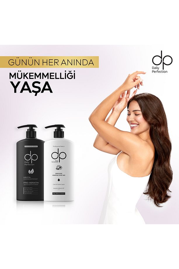 Şampuan Mentol 800 ml & Saç Kremi Organik Hindistan Cevizi 500 ml - 4