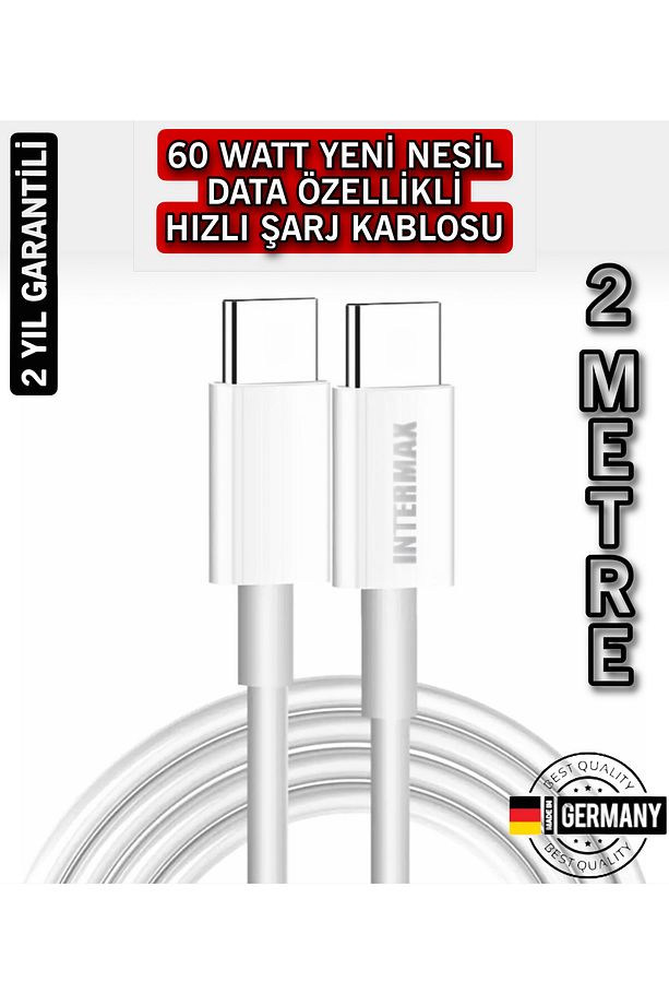 İphone15/16 Pro Max Uyumlu 35 Watt 2m Data Ve Hızlı Şarj Aleti Ve Kablosu - 5