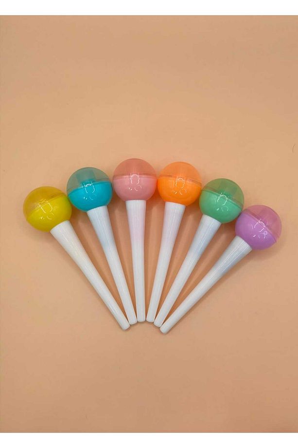 Lolipop 6 Renkli Keçeli Fosforlu Mini Kalem - 1