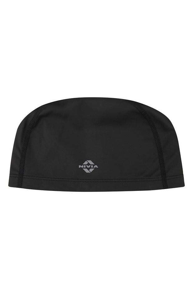 Uniswim Swimming Cap | Black | Waterproof Silicone Cap For Adults & Kids | Swim Gear