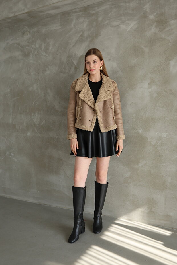 Four Button Biker Coat - 2
