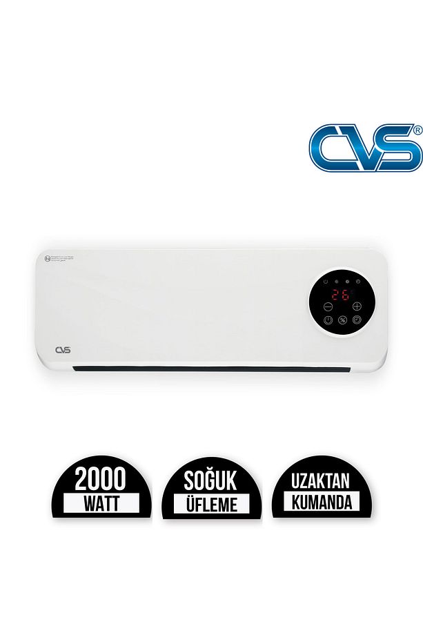 Duvar Tipi Kumandalı Sıcak Soğuk Fanlı Isıtıcı  2000W DN-3053 - 1