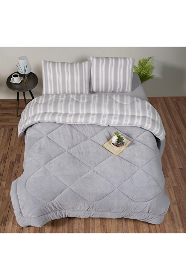 RANFORCE Soft Relax Çift Kişilik Gri Uyku Seti - 1