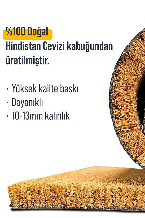 Paspas Konsept Siyah Çerçeve Desenli Kapı Önü Paspası 40 x 60 cm - 2