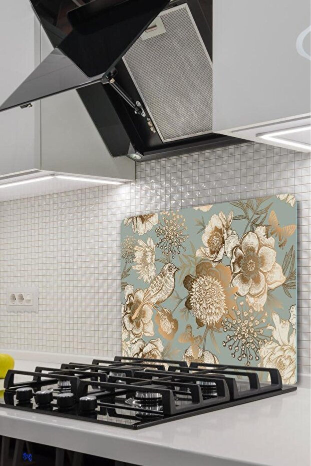 50X56 cm Glass Stove Protector Model 14 Patterned