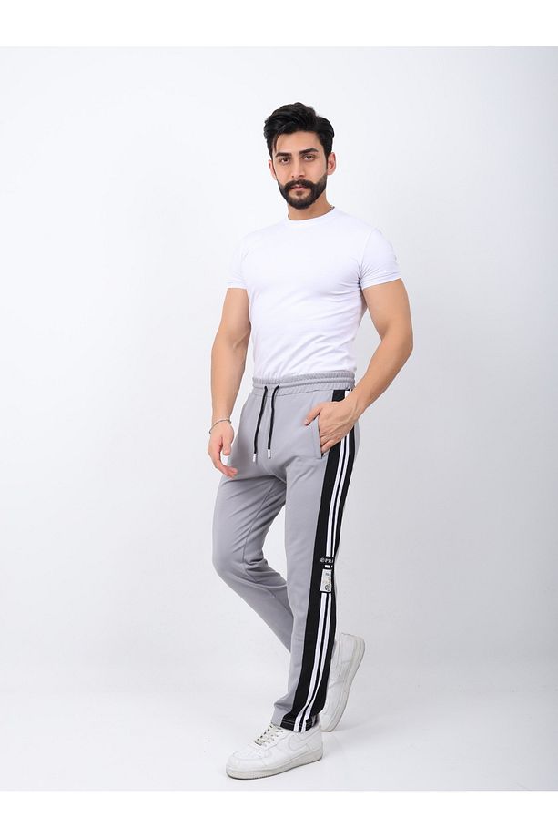 Erkek Eşofman altı Yan Şeritli Fleto cepli Dalgıç kumaş - 2