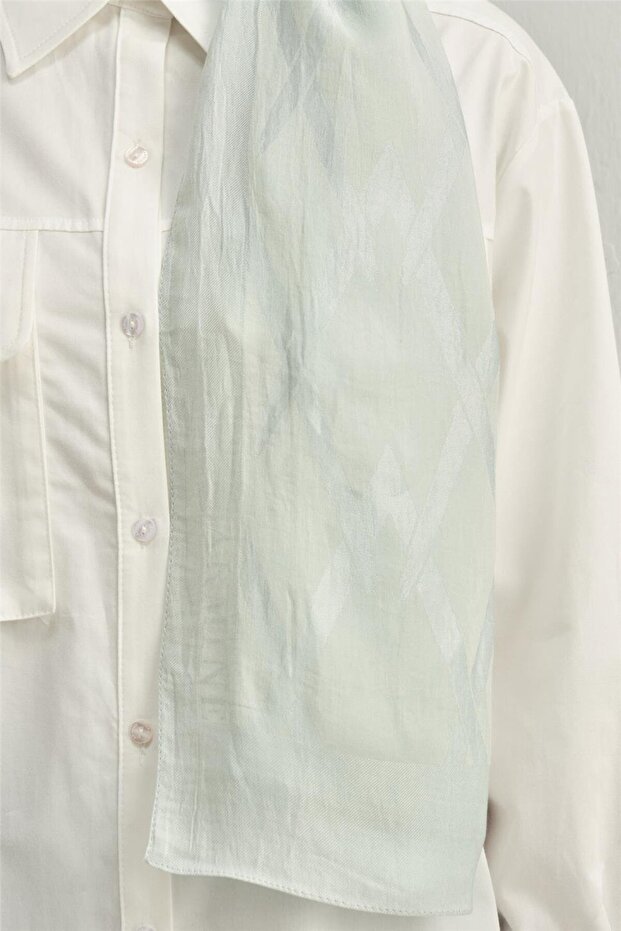 Lyocell Naia Zikzak Desen Şal 1113-18 - 3