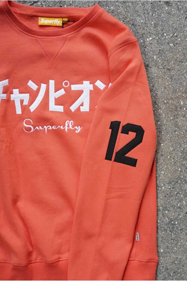 Aplike baskılı 3 iplik sweatshirt - 4