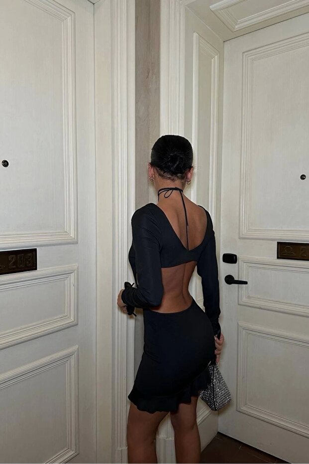 Rochie neagră cu cârlig - 2