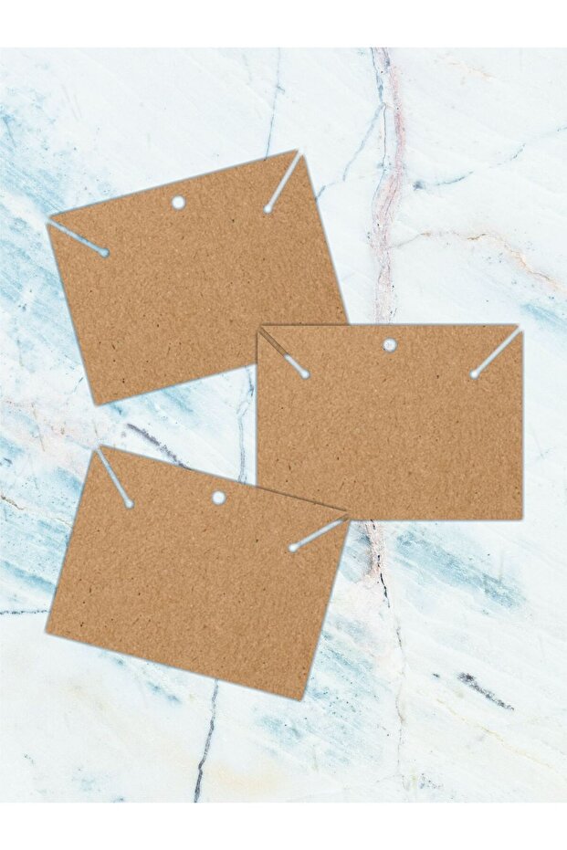 25Pcs - Kraft Horizontal Necklace Card - Necklace Card - Unprinted Jewelry Card