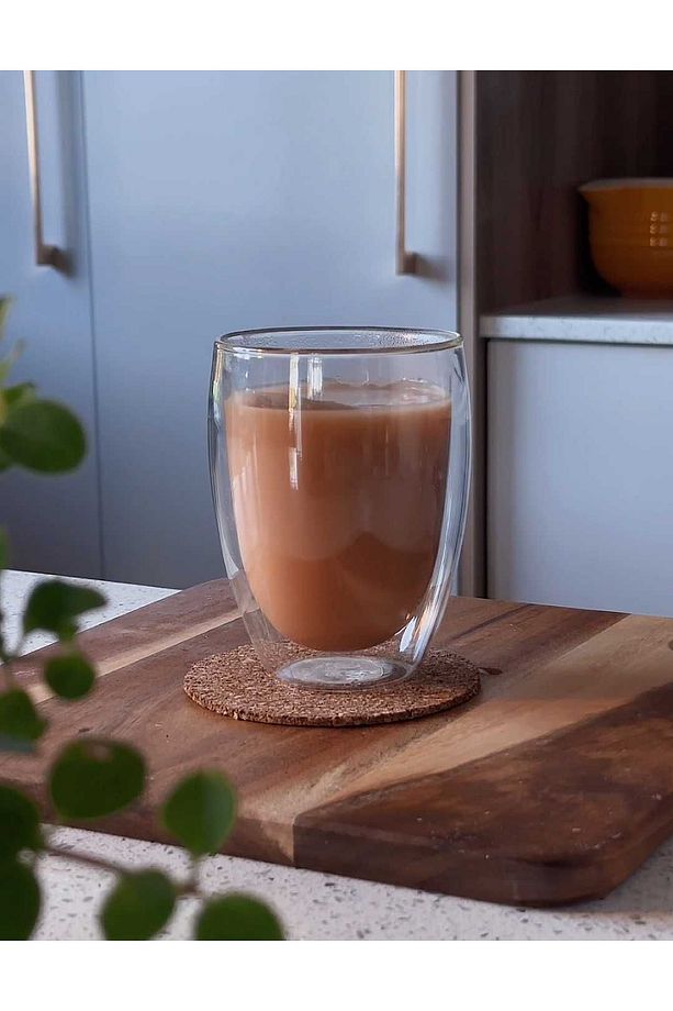 2 Adet Çift Cidarlı Büyük Latte Ve Cappuccino Bardağı - 3