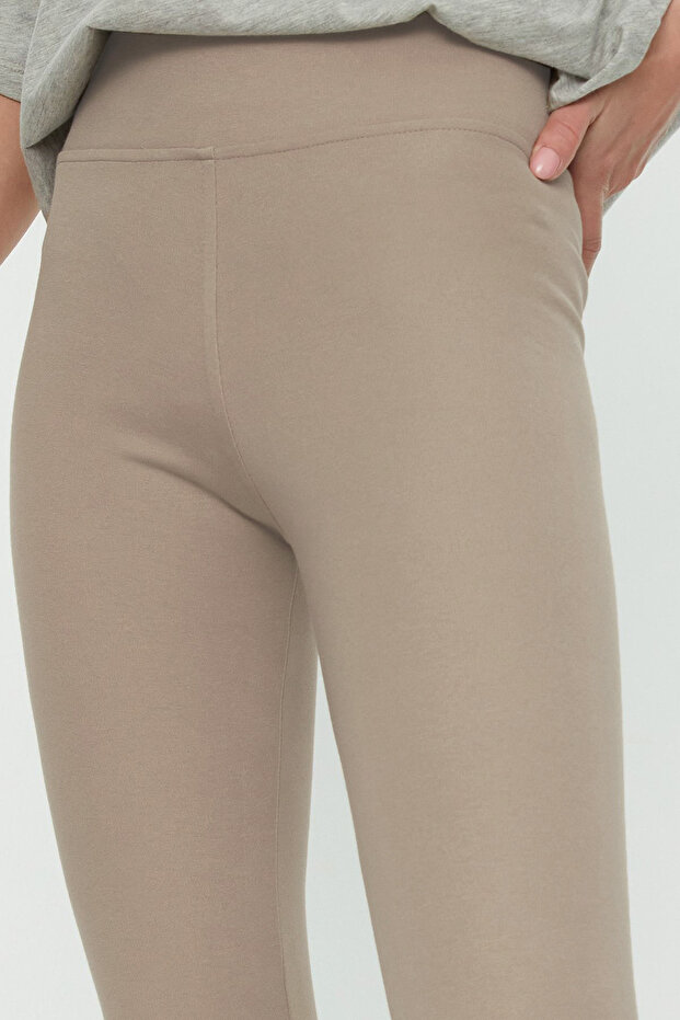 Taş Toparlayıcı Beli Lastikli Yüksek Bel Örme Tayt TWOAW20TA0087 - 2
