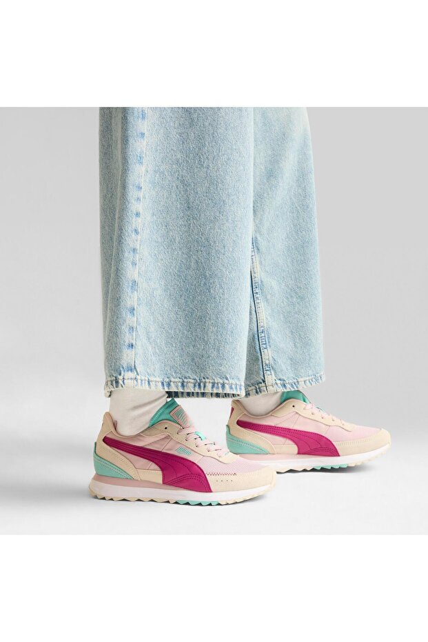 Mens Road Rider Suede Sneakers - Pink