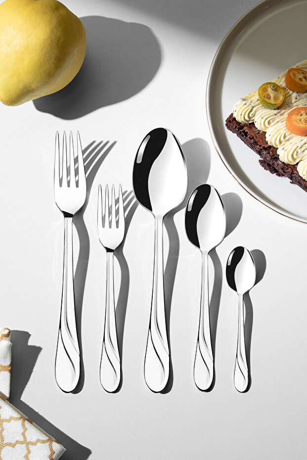 Safir Plain 60 Piece Fork Spoon Set