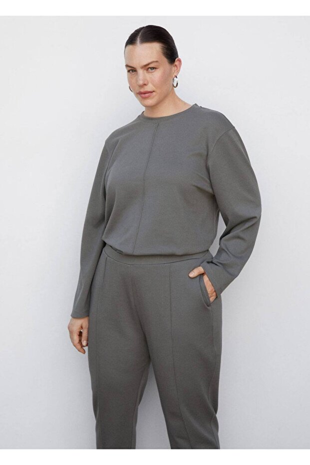 Dikişli jogger pantolon - 7