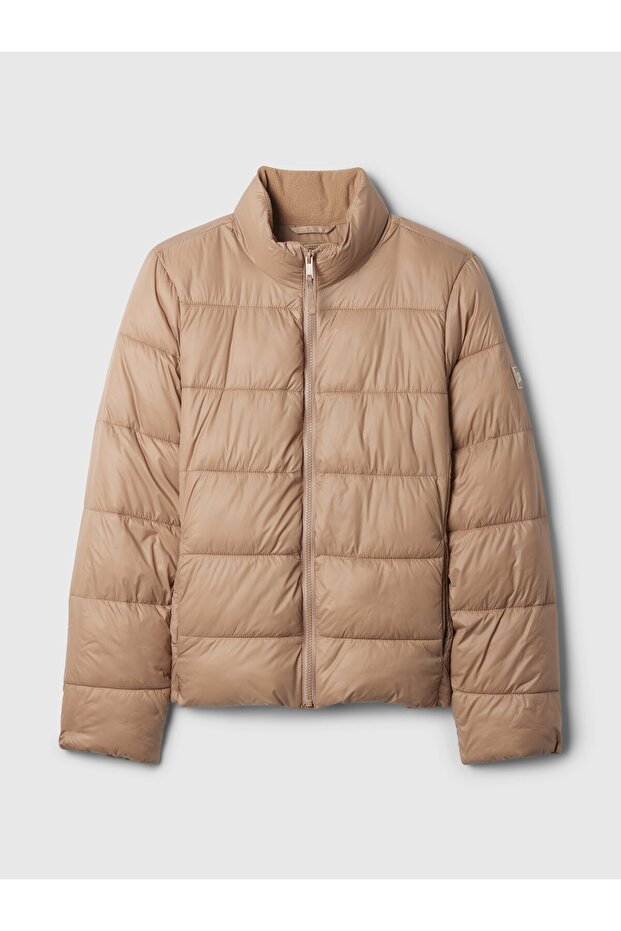 Kadın Bej ColdControl Puffer Şişme Mont - 2