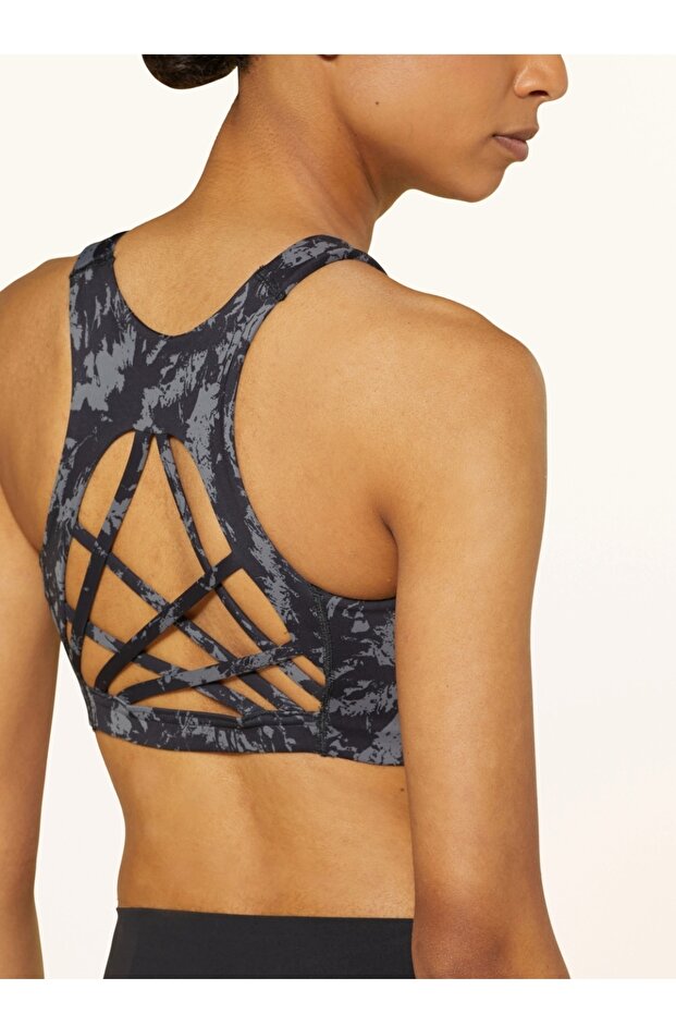 One Strappy Back Lightly Lined Medium-Support Printed Training Kadın Bra ASLAN SPORT - 6