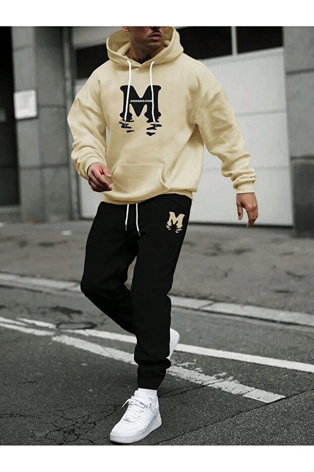 M Printed Unisex Oversize Tracksuit Set