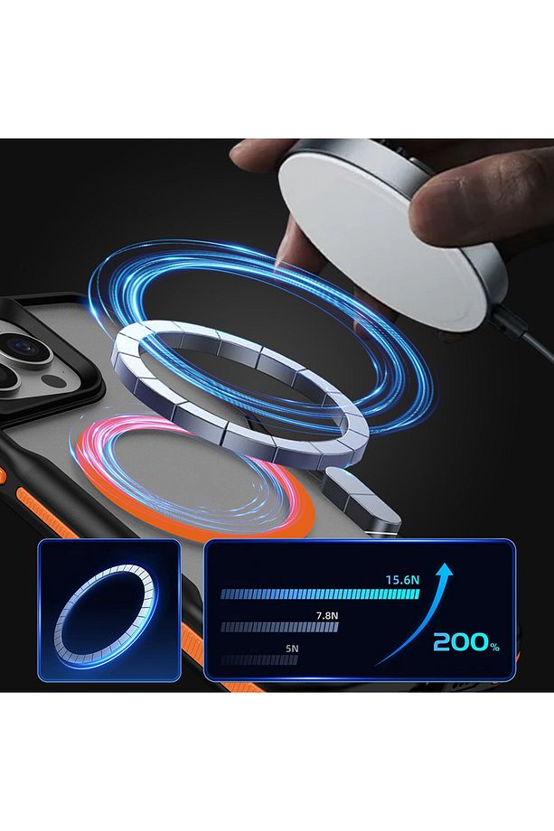 İphone 11 Pro Max Kılıf Köşe Korumalı Mat Magsafe Şarj Özellikli Kamera Yükseltili 3D Renkli Kenarlı - 4