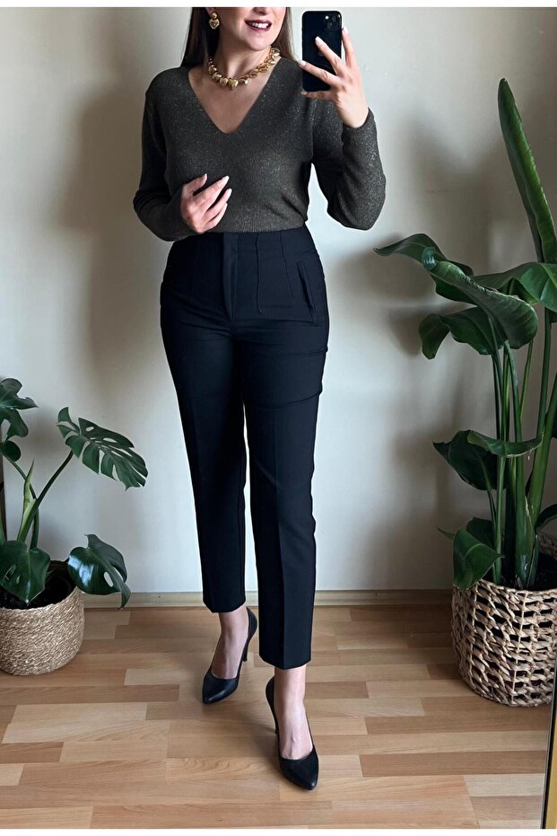 HAKİ SİMLİ TRİKO KAZAK - 3