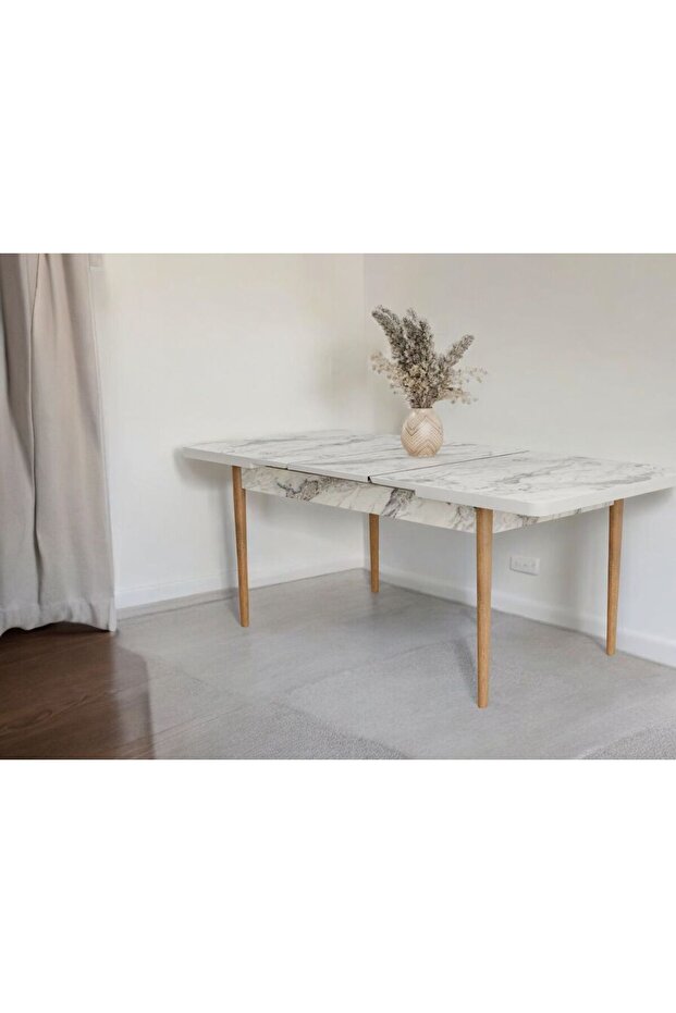 EZGİ 6 Kişilik Açılır Masa Sandalye Takımı Mutfak Masası Takımı Salon Masası Yemek Masası Takımı - 4