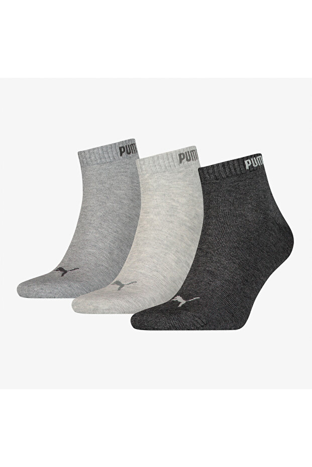 Quarter-V 3-Piece Unisex Colorful Socks