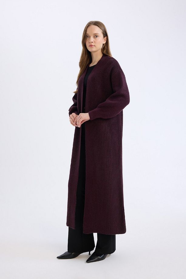 Regular Fit Basic Düz Uzun Triko Hırka D4367AX24WN - 2