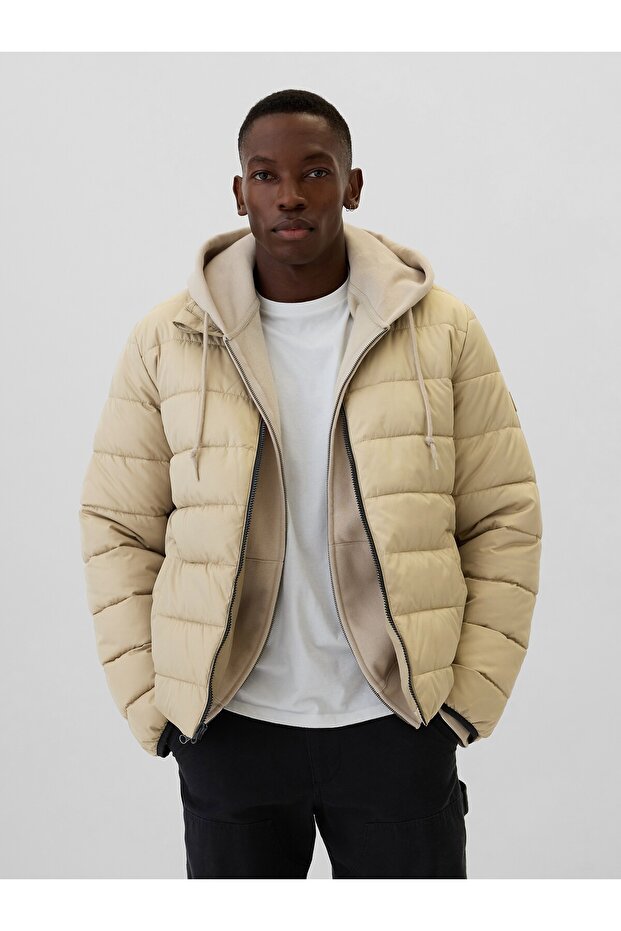 Erkek Bej ColdControl Puffer Ceket - 1