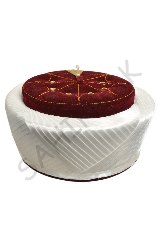 Luxury Sarık, Imam's Turban, Fes, Imam's Fez, Takke, Hat, Soft Fez, (S220)