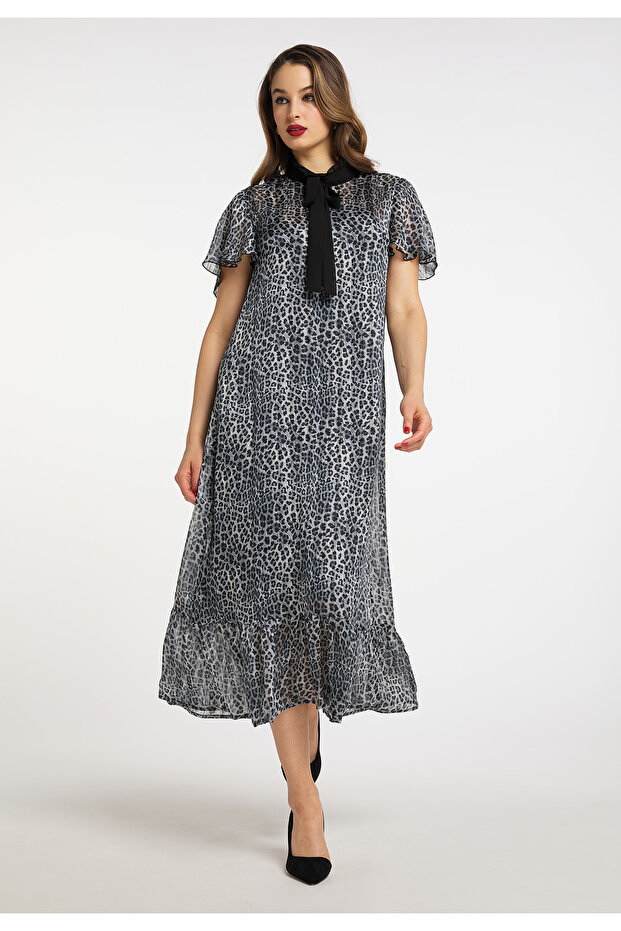 Midikleid mit Leoprint - 5