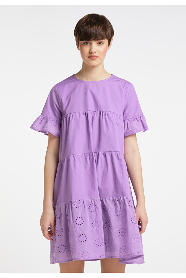 Kleid mit Lochspitze - 3