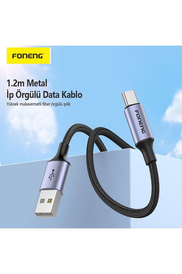 X95 60w Type-c To Type-c Şarj Ve Data Kablosu Ip Örgülü - 3