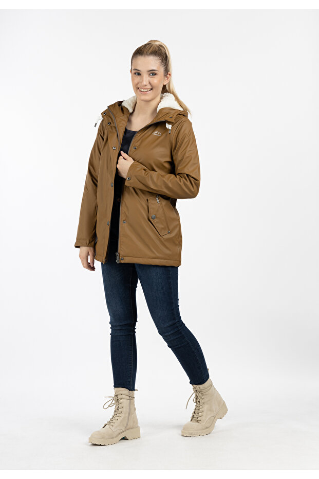 Regenjacke mit Teddyfutter - 1