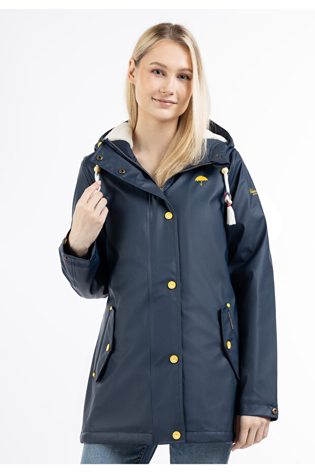 Regenjacke mit Webpelzfutter - 3