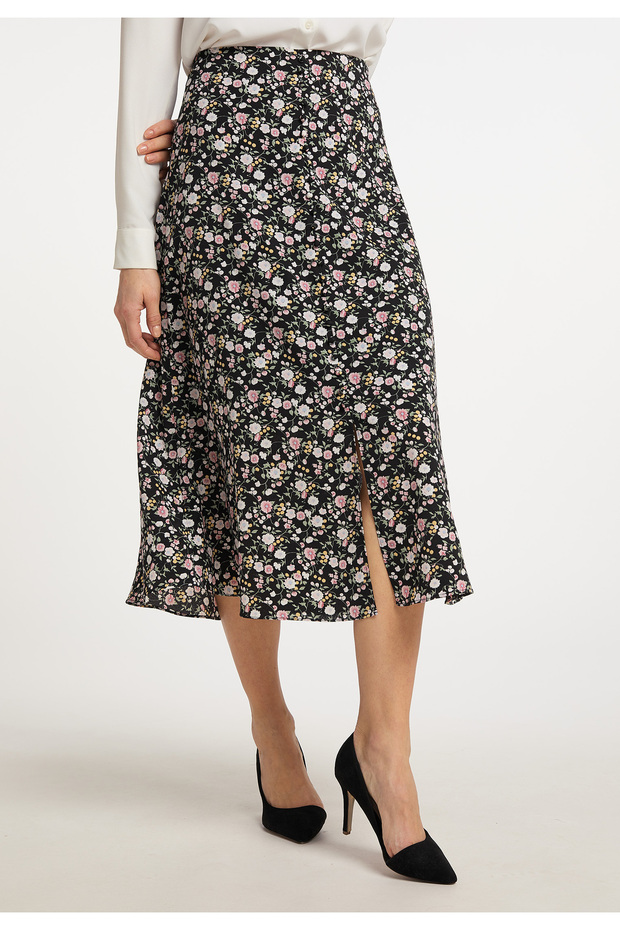 Midirock mit Blütenprint - 3