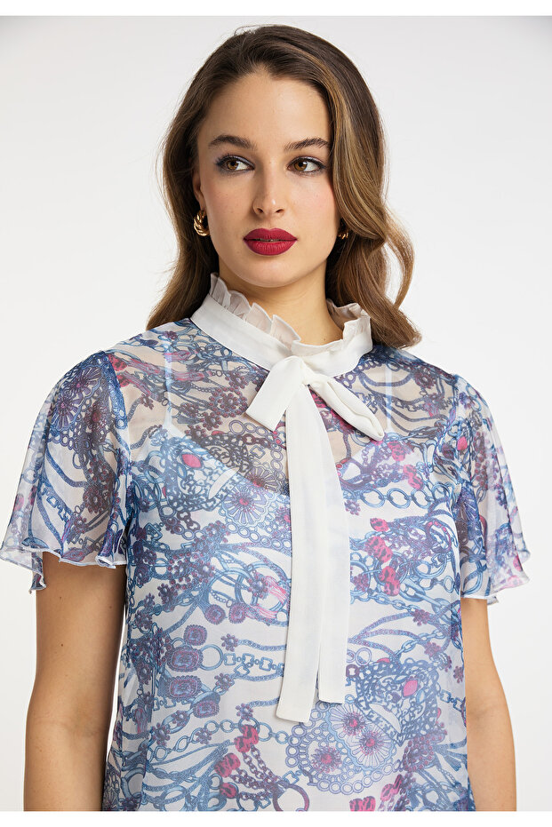 Midikleid mit Allover-Print - 4