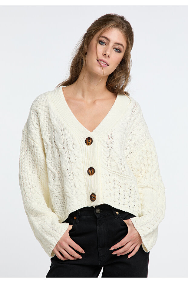 Cropped Strickjacke - 3