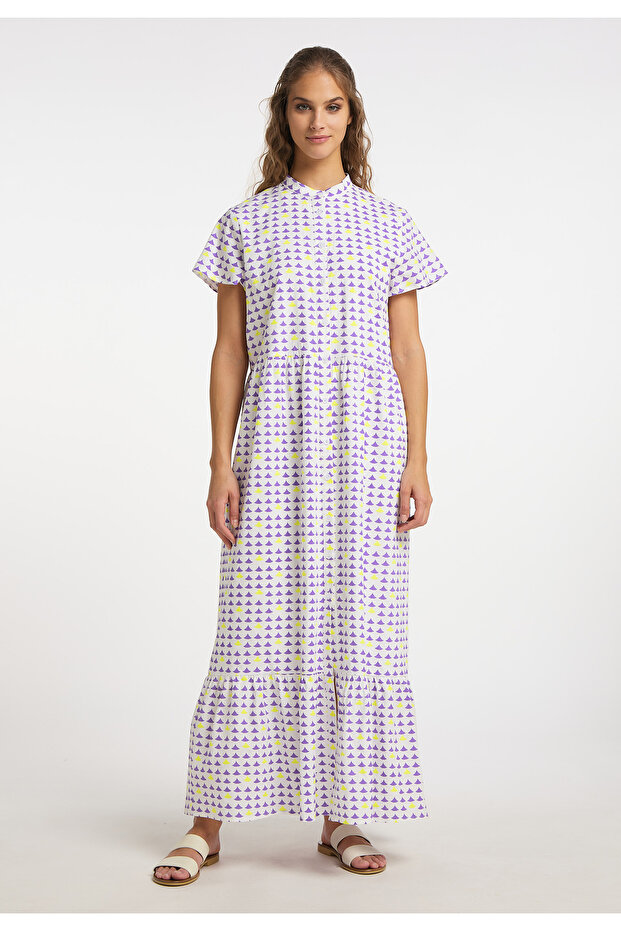 Maxikleid mit Allover-Print - 1