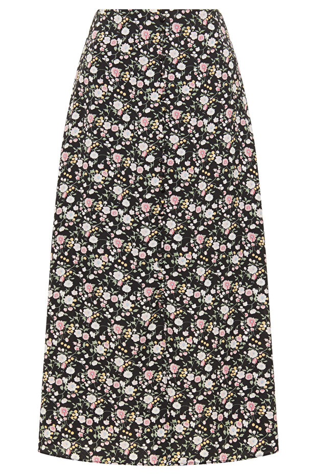 Midirock mit Blütenprint - 2